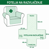 Prešivan pokrivač za sofu Srce vrt
