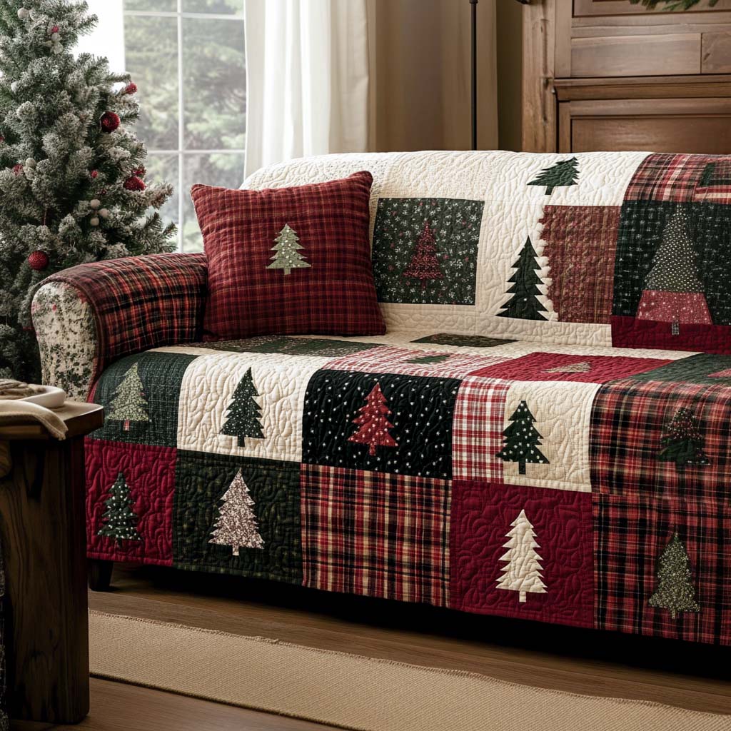 Božićni Quilted Pokrivač za Sofu