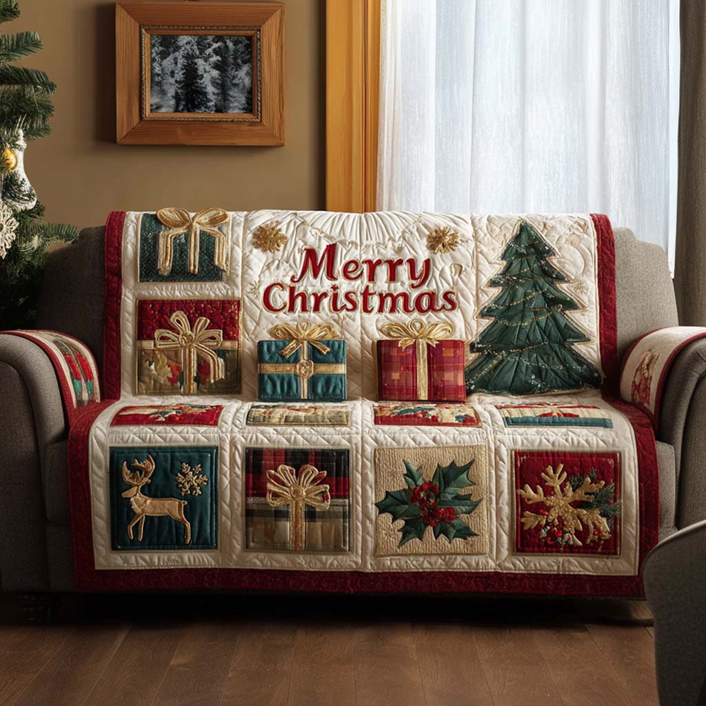 Božićni Quilted Pokrivač za Sofu