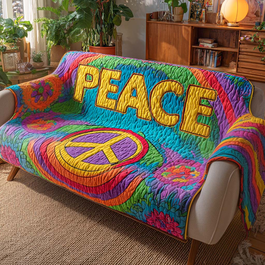 Hippie Prešivani Pokrivač za Sofu