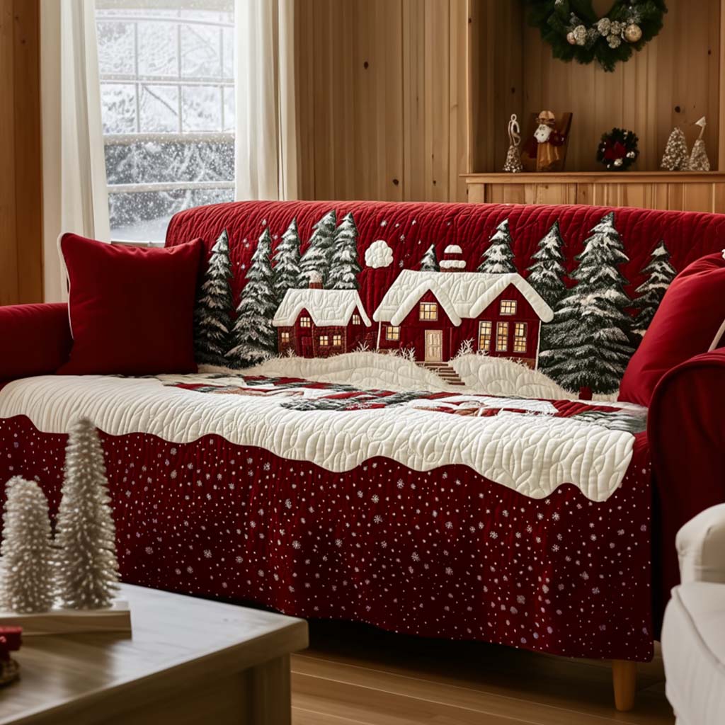 Božićni Quilted Pokrivač za Sofu