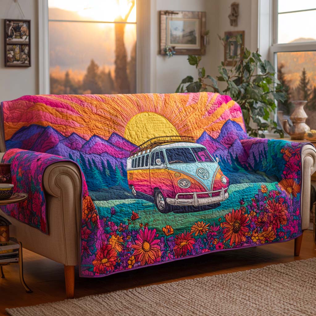 Hippie Prešivani Pokrivač za Sofu